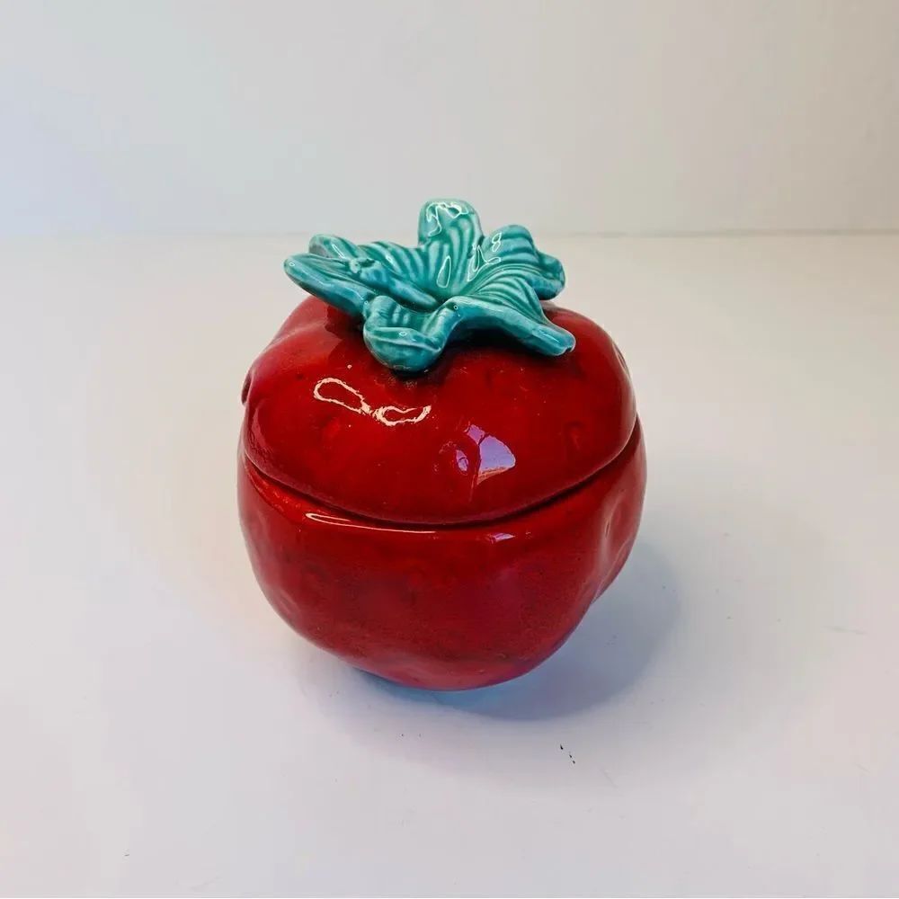 VTG Ceramic Strawberry Jam Jar